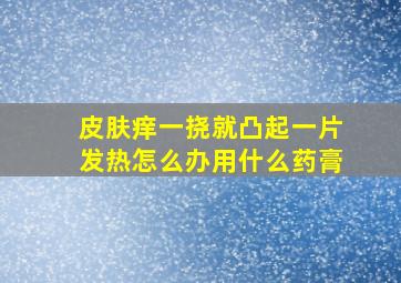 皮肤痒一挠就凸起一片发热怎么办用什么药膏