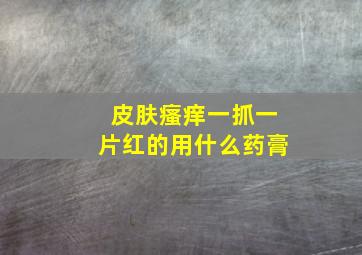 皮肤瘙痒一抓一片红的用什么药膏