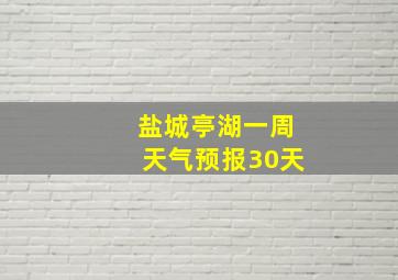 盐城亭湖一周天气预报30天