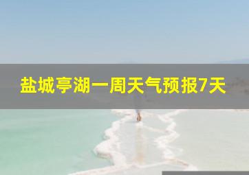 盐城亭湖一周天气预报7天