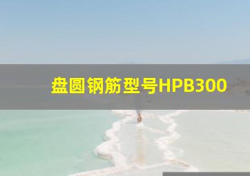 盘圆钢筋型号HPB300