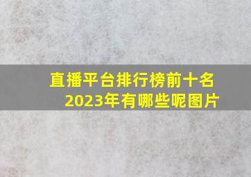 直播平台排行榜前十名2023年有哪些呢图片