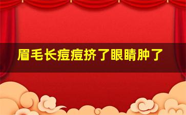 眉毛长痘痘挤了眼睛肿了