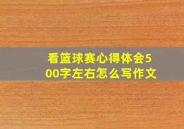 看篮球赛心得体会500字左右怎么写作文