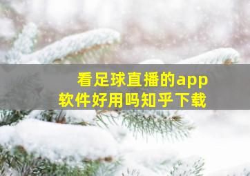 看足球直播的app软件好用吗知乎下载