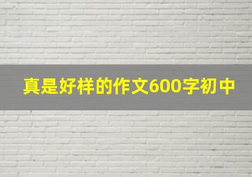 真是好样的作文600字初中