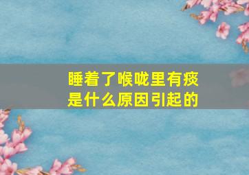 睡着了喉咙里有痰是什么原因引起的