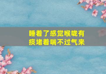 睡着了感觉喉咙有痰堵着喘不过气来