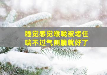 睡觉感觉喉咙被堵住喘不过气侧躺就好了