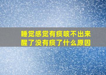 睡觉感觉有痰咳不出来醒了没有痰了什么原因