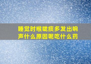 睡觉时喉咙痰多发出响声什么原因呢吃什么药