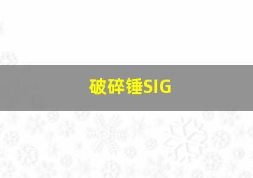 破碎锤SIG