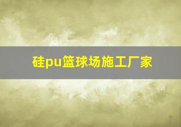 硅pu篮球场施工厂家