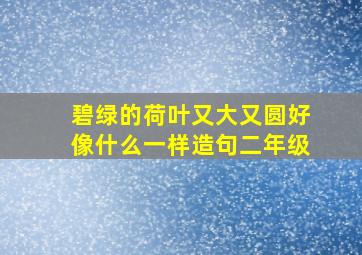 碧绿的荷叶又大又圆好像什么一样造句二年级