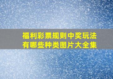 福利彩票规则中奖玩法有哪些种类图片大全集