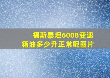 福斯泰坦6008变速箱油多少升正常呢图片