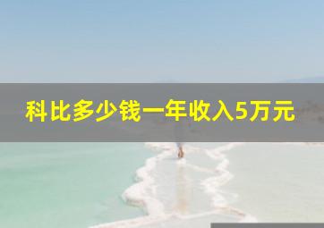 科比多少钱一年收入5万元