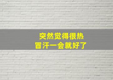 突然觉得很热冒汗一会就好了