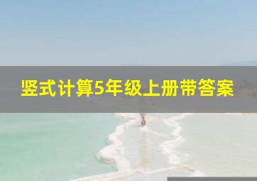 竖式计算5年级上册带答案