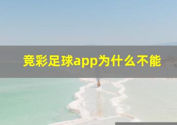 竞彩足球app为什么不能