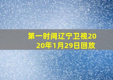 第一时间辽宁卫视2020年1月29日回放