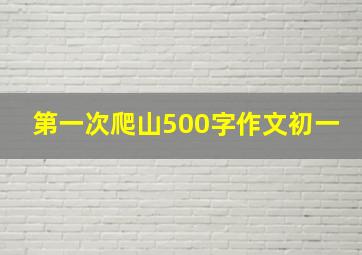 第一次爬山500字作文初一