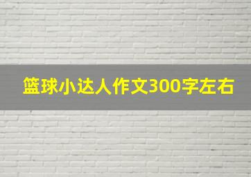 篮球小达人作文300字左右