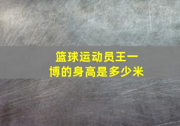 篮球运动员王一博的身高是多少米