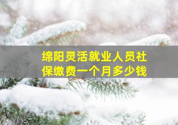 绵阳灵活就业人员社保缴费一个月多少钱