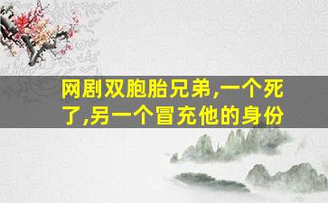 网剧双胞胎兄弟,一个死了,另一个冒充他的身份