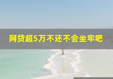 网贷超5万不还不会坐牢吧