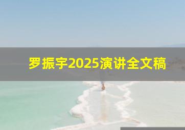 罗振宇2025演讲全文稿