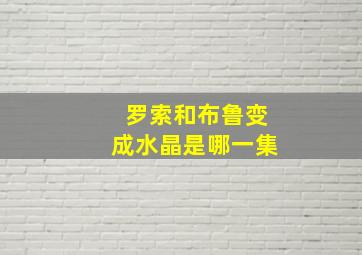 罗索和布鲁变成水晶是哪一集