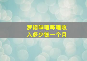 罗翔哔哩哔哩收入多少钱一个月