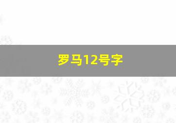 罗马12号字