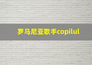 罗马尼亚歌手copilul