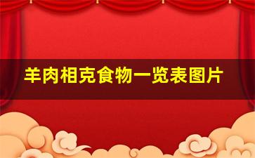 羊肉相克食物一览表图片