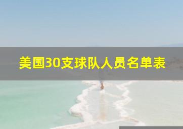 美国30支球队人员名单表