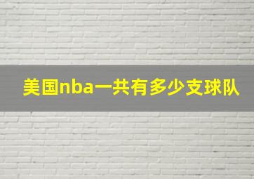 美国nba一共有多少支球队