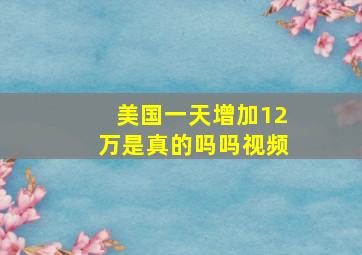 美国一天增加12万是真的吗吗视频