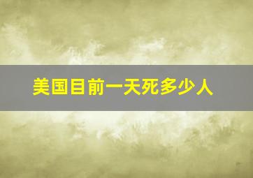 美国目前一天死多少人