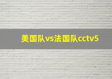 美国队vs法国队cctv5