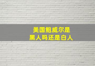 美国鲍威尔是黑人吗还是白人