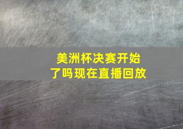 美洲杯决赛开始了吗现在直播回放