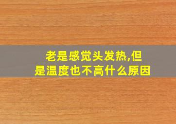 老是感觉头发热,但是温度也不高什么原因