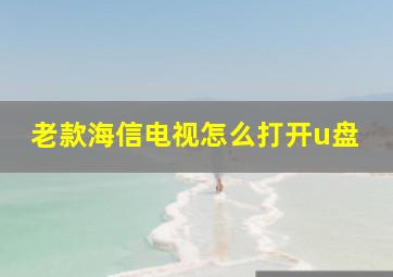 老款海信电视怎么打开u盘