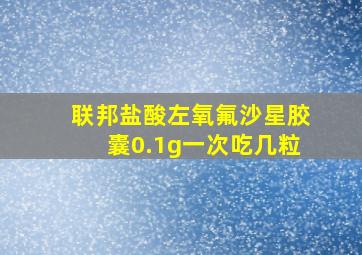 联邦盐酸左氧氟沙星胶囊0.1g一次吃几粒