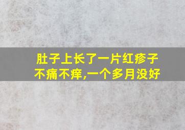 肚子上长了一片红疹子不痛不痒,一个多月没好