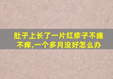 肚子上长了一片红疹子不痛不痒,一个多月没好怎么办