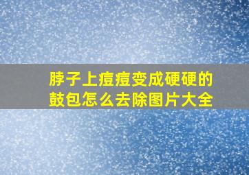 脖子上痘痘变成硬硬的鼓包怎么去除图片大全